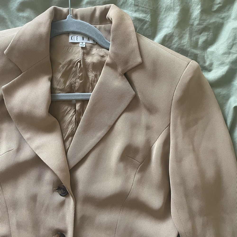 Vintage tan/khaki blazer - Picture 2 of 3